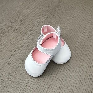 White Kids Shoes with Pink Interior